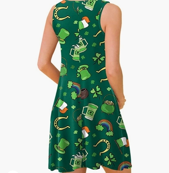 Spadehill Sleeveless Green St. Patrick's Day Themed Dress w/Pockets Size S 4-6 - Picture 2 of 11